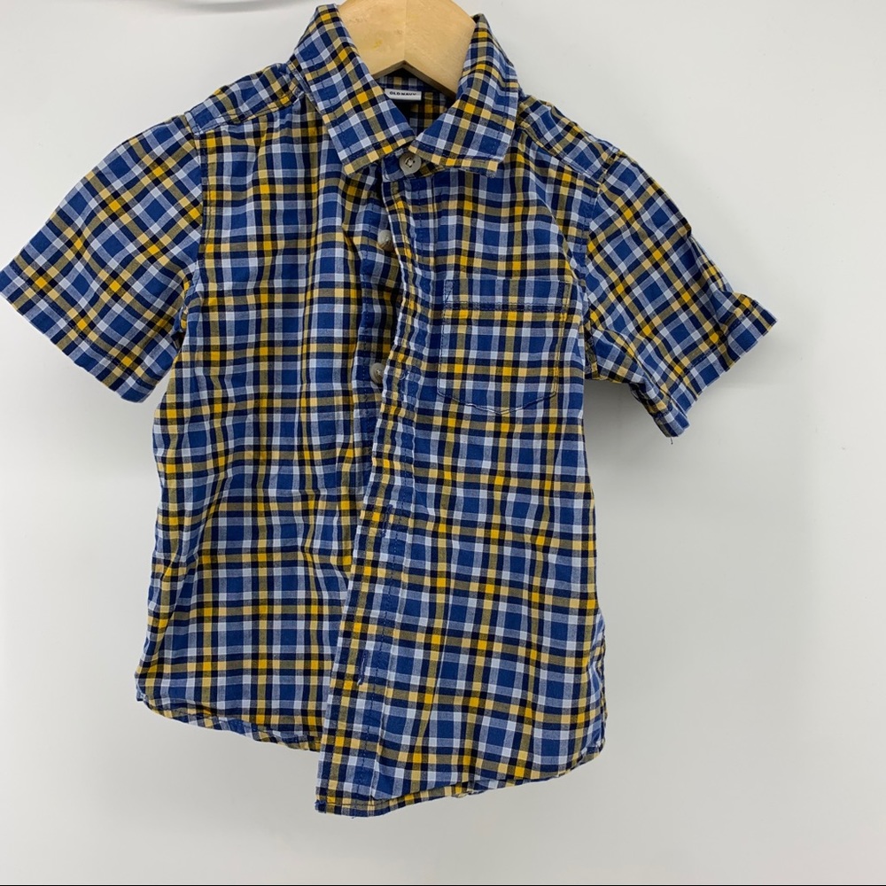 Old Navy plaid shirt - 2T - blue and yellow